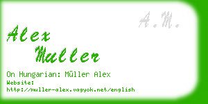 alex muller business card