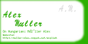 alex muller business card